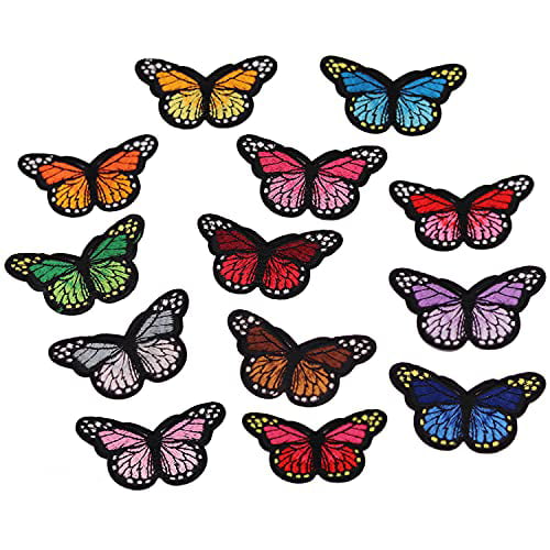 13pcs Assorted Iron On Patches Embroidered Sew Patch Clothing Sticker Decor 